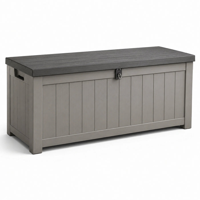 Gartenbox Kunststoff Polypropylen Grau 120cm x 45cm x 60cm