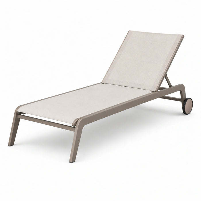 Gartenliege Aluminium Textilen Beige 200cm