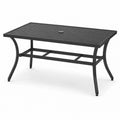 Gartentisch Metall Schwarz 150x90x75cm